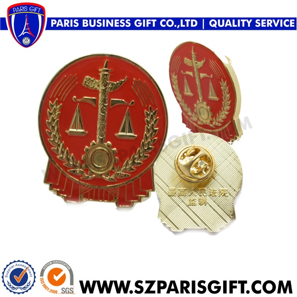 China Political Party Lapel Pin Badges With Soft Enamel