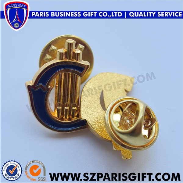 Sweden Military Bullet Design Lapel Pins Badge Gold Hollow Pin