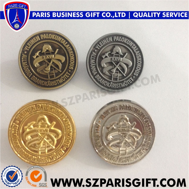 Antiuqe/gold and silver color lapel pins badge factory