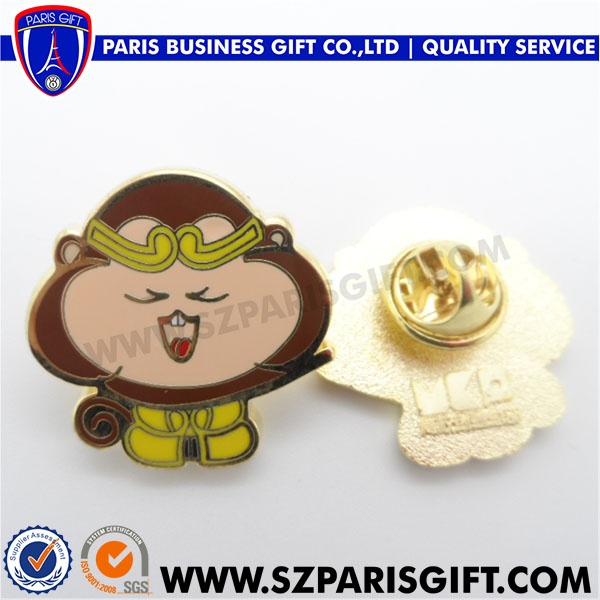 Cute metal lapel pin lowest price offered custom badge safety pin