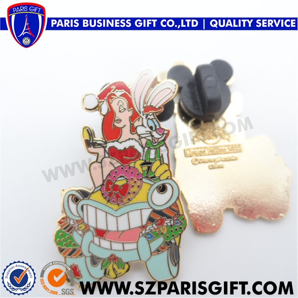 no minimum custom souvenir lapel pins with plastic pin on back