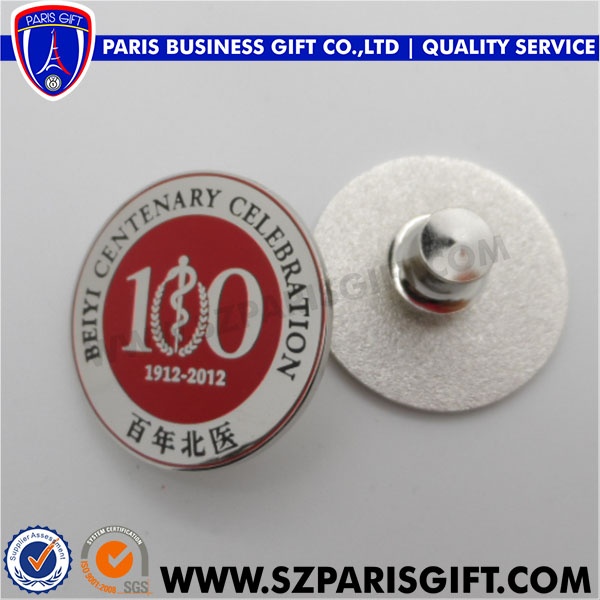 professional pin factory company logo metal lapel pin with screw