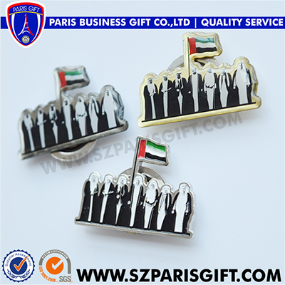 UAE national custom lapel pin with epoxy