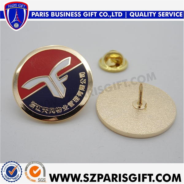2016 round metal lapel pin with your company logo