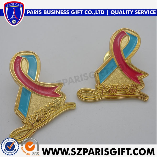 high quality metal custom cancer badge lapel pin