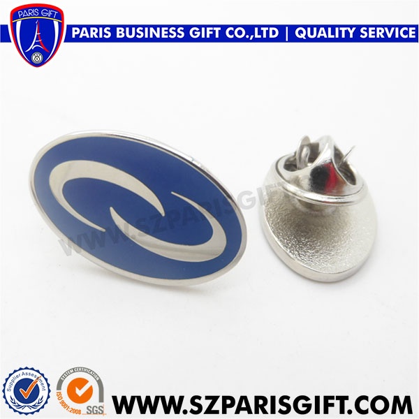 top quality factory price pin custom blue metal lapel pin