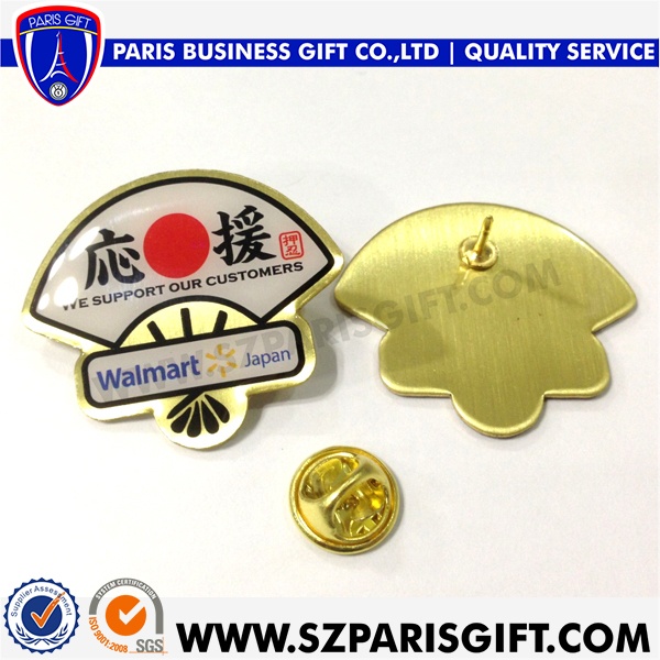 Japan Custom metal printing lapel pin with epoxy