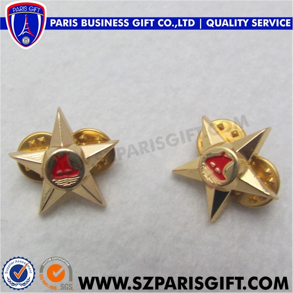 dubai custom masonic lapel pin gold star pin badge