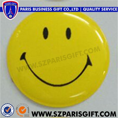 smile badge cover with epoxy