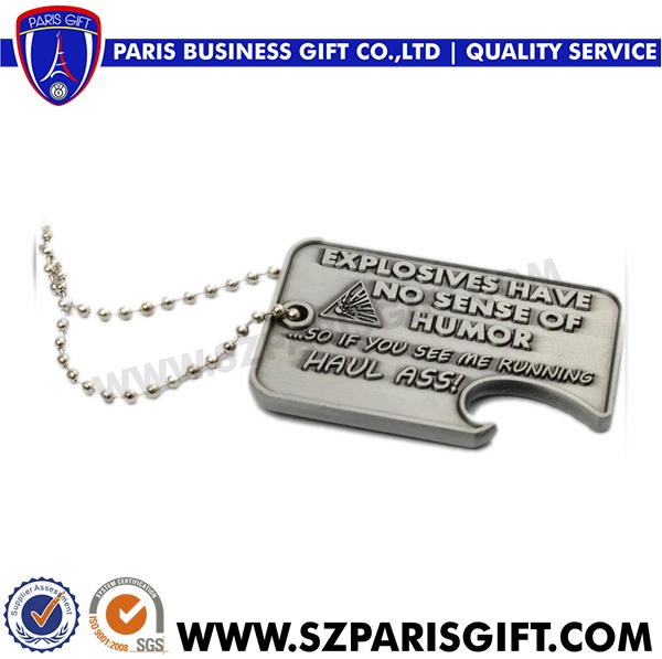 Silver engraved dog tags for people