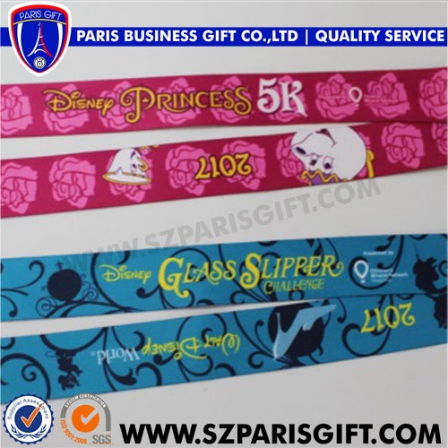 Multiple color ribbon with logo satin