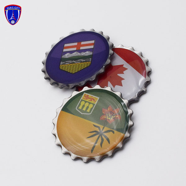Custom Canada metal plate logo with Beer bottle cap  design