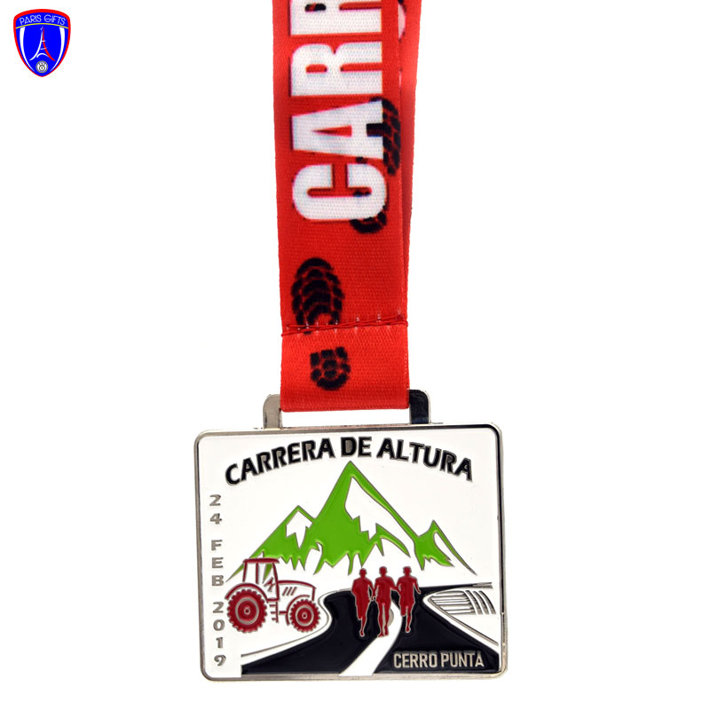 Custom 2D Metal Panama city running Sports Gold Run Finisher Medals With Ribbon