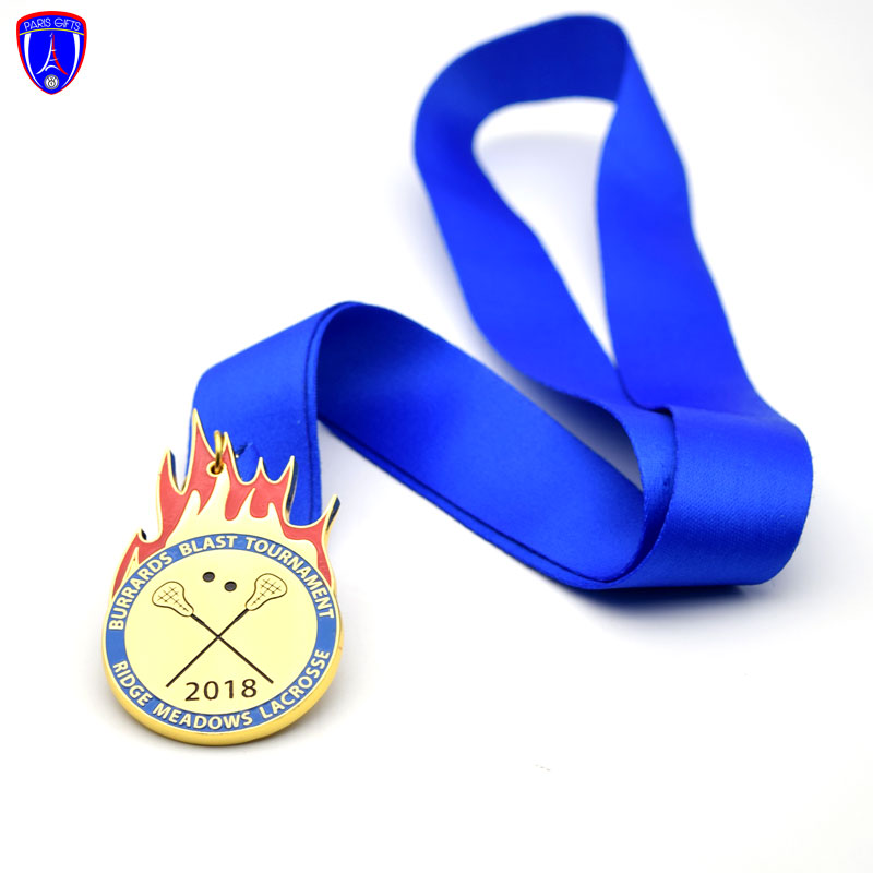 Custom high quality blast tournament medals gold metal medal  ename color