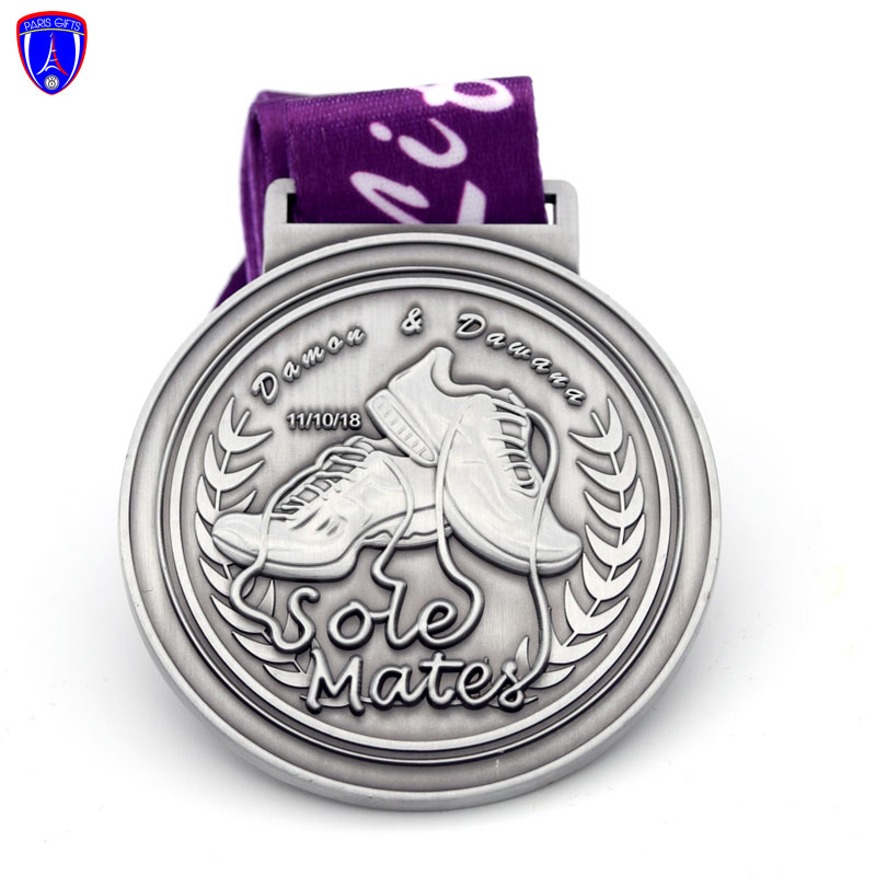 American Love Marathon Medal Marriage Memorial Medal Metal Alloy Silver Medal