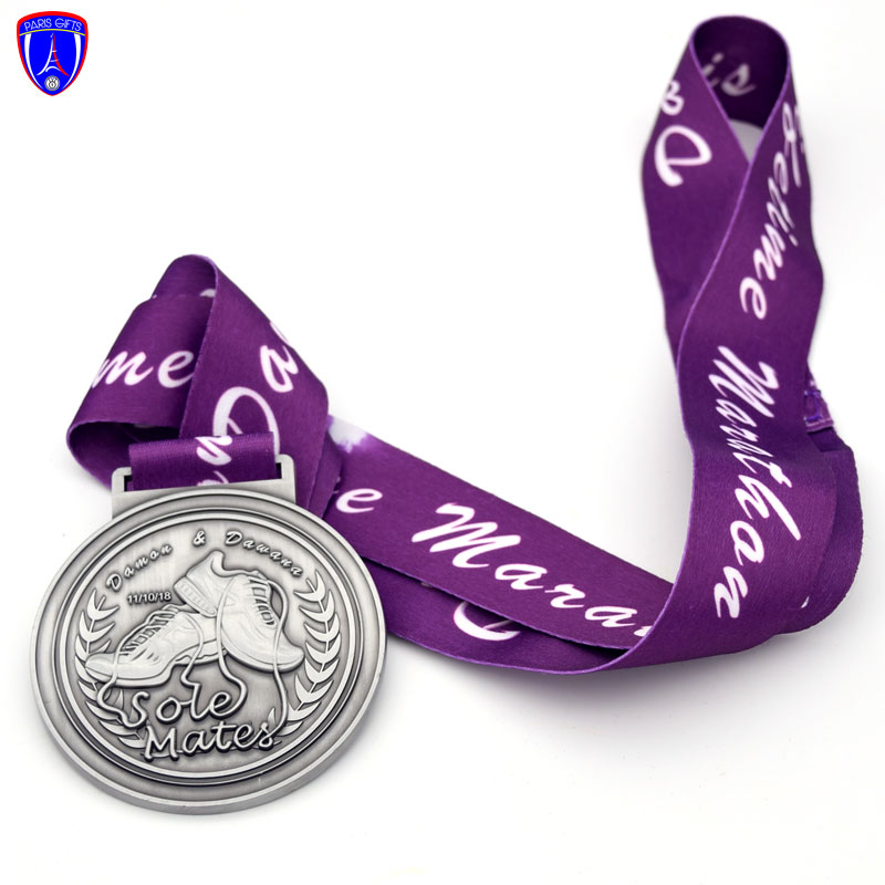 American Love Marathon Medal Marriage Memorial Medal Metal Alloy Silver Medal