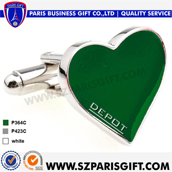Wholesale Custom Cufflinks Wedding Green Color Cuff Link